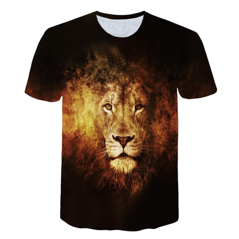 Summer Kids Lion T Shirts Costumes Children Round-Collar T-Shirts-TB01162-Veeddydropshipping