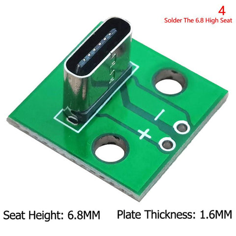 1pc Data Charging Cable Jack Test Board With Pin Header 90 Degree Vertical Type -CE00122-Veeddydropshipping