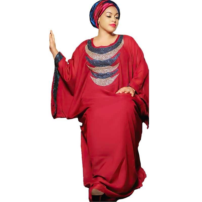 African Long Sleeve Plus Size Long Maxi Dress-Veeddydropshipping