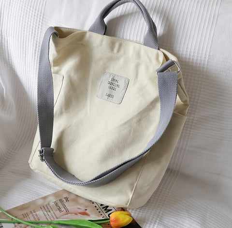 Simple Small Fresh Messenger Bag Casual Cloth Bag Shopping Bag-BS00163-Veeddydropshipping