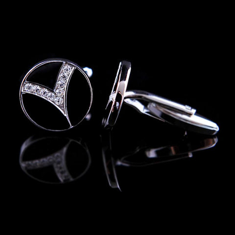 Jewelry Black designer Cuff link Wholesale y French shirt cufflinks for mens -JW01318-Veeddydropshipping