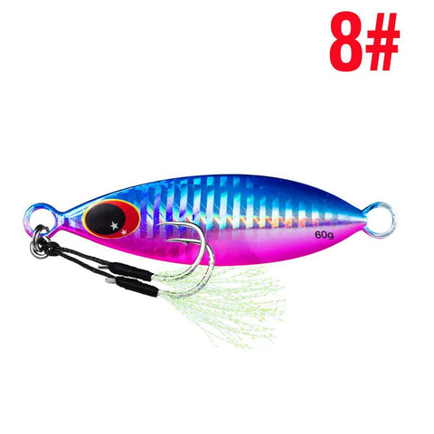 10g 20g 30g 40g 60g Metal Jig Spoon Sinking Hard Lure Artificial Bait Shore Slow Jigging -OS00422-Veeddydropshipping