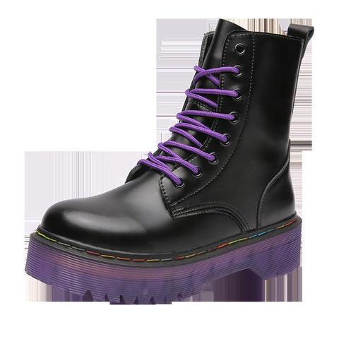 Platform Leather Martenss Boots Platforms Men Punk Motorcycle-BS01004-Veeddydropshipping