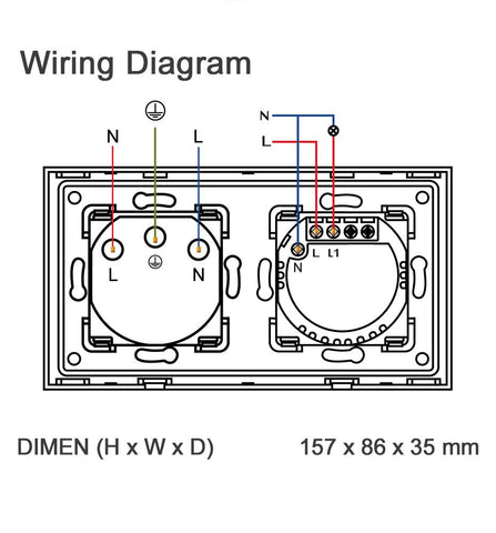 BSEED 1/2/3Gang 1/2/3Way WIFI Touch Light Switch Smart Wall Switch-TI01131-Veeddydropshipping