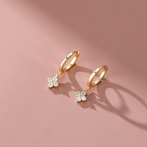 925 Sterling Silver Floral Sweet Earrings Temperament Simple-JW01418-Veeddydropshipping