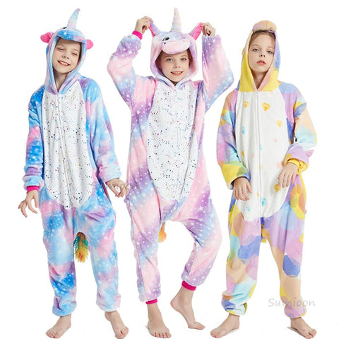 Animal Wolf Lion Licorne Onesie Kids Costume Jumpsuit Kigurumi-TB01058-Veeddydropshipping