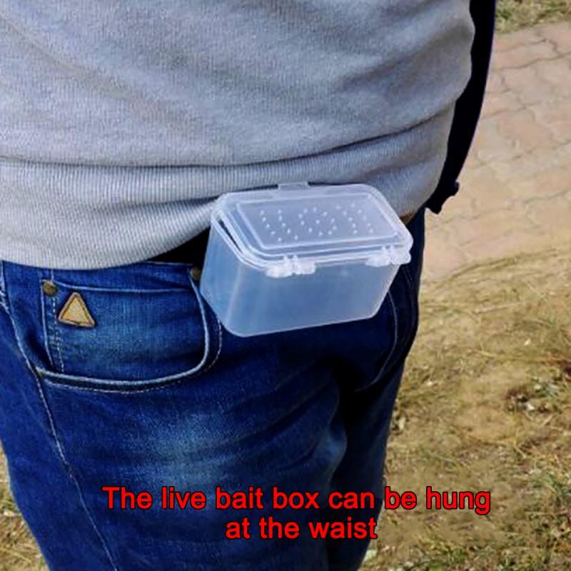 Fishing Bait Box Portable Hanging Waist Red Worm Live Bait Insect Bait Box Fishing Tackle Box-OS00469-Veeddydropshipping