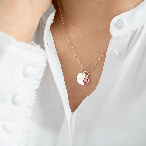 925 Sterling Silver Necklaces Round Jewelry for Women -JW01277-Veeddydropshipping