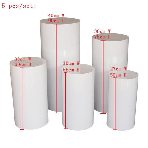 Round Cylinder Pedestal Display Art Decor-HA00596-Veeddydropshipping