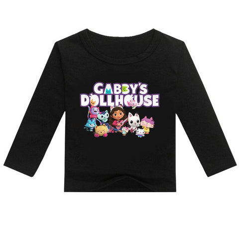 Baby Girls Cartoon Gabby Cats Clothes Kids Summer T Shirt Harajuku Boys-TB01151-Veeddydropshipping