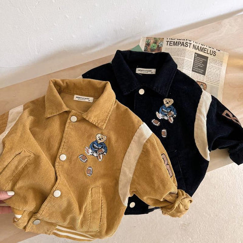 Spring Autumn Children Corduroy Jackets Boys Girls-Veeddydropshipping