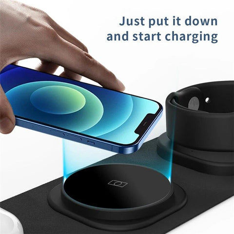 30W 3 In 1 Magnetic Wireless Charger Pad For iPhone 14 13 12 11 Apple Watch 8 7 6 Airpods-PA01039-Veeddydropshipping