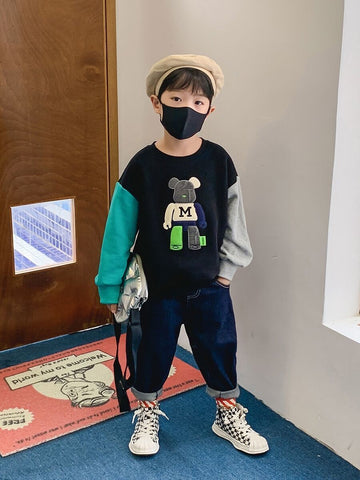 Kids Bear Sweatshirts Winter Childrens Bottomed Shirt-Veeddydropshipping