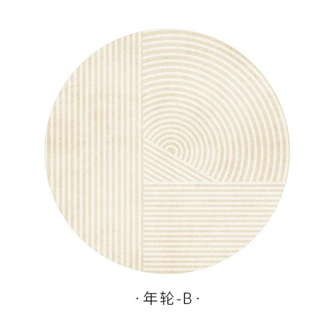 Modern Light Round Carpet Lounge Bedroom Mat-HA00551-Veeddydropshipping
