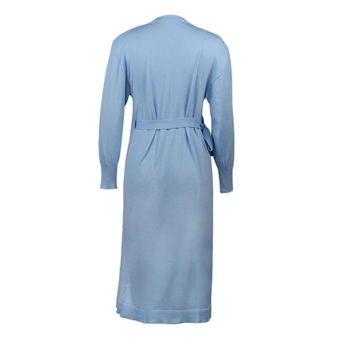 Long Women Knitted Wrap Dress Oversize Elegant-WF00007-Veeddydropshipping