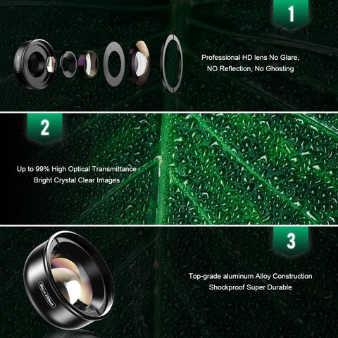 APEXEL 100mm Macro Lens Camera Phone Lens 4K HD Super Macro Lenses CPL Star Filter-PA00668-Veeddydropshipping