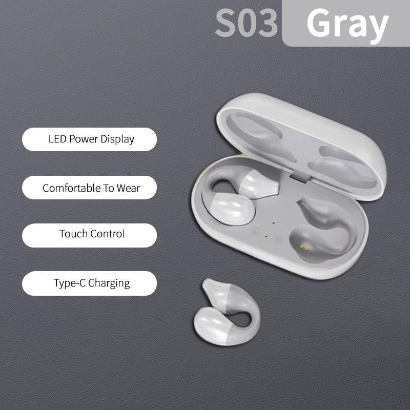 NEW Bone Conduction Earphone Bluetooth 5.2 Ear Clip on Ear Earring-Veeddydropshipping