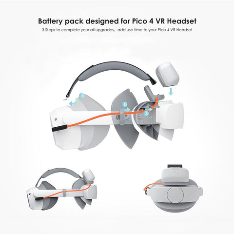 P4 Twin Battery Upgrade Combo For Pico 4 VR Headset 5200mAh Battery-CE01141-Veeddydropshipping