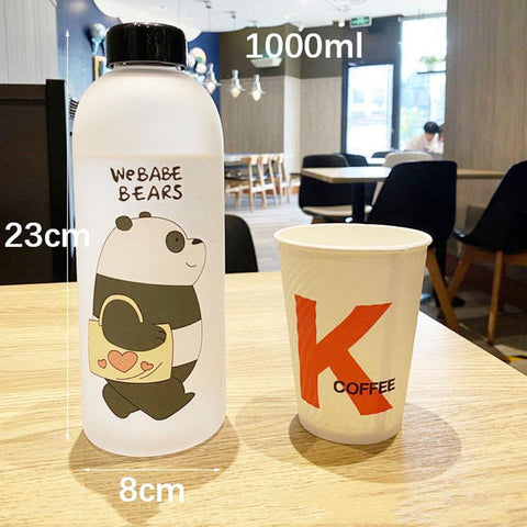 Large Capacity Water Bottles Cute Bear Pattern-HA01262-Veeddydropshipping
