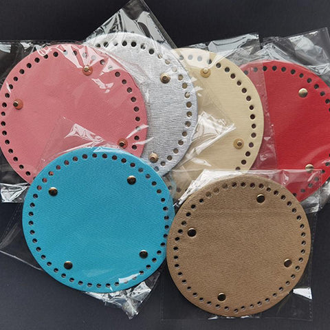 Pu leather Bag accessories Handmade Bottom With Holes-BS00772-Veeddydropshipping