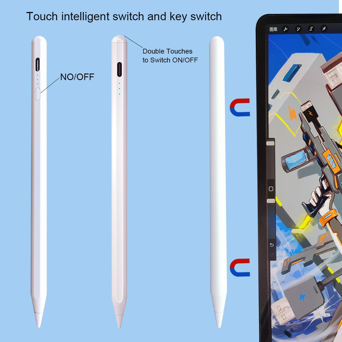 Pencil Battery Display Reminder Tilt Palm Rejection-Veeddydropshipping
