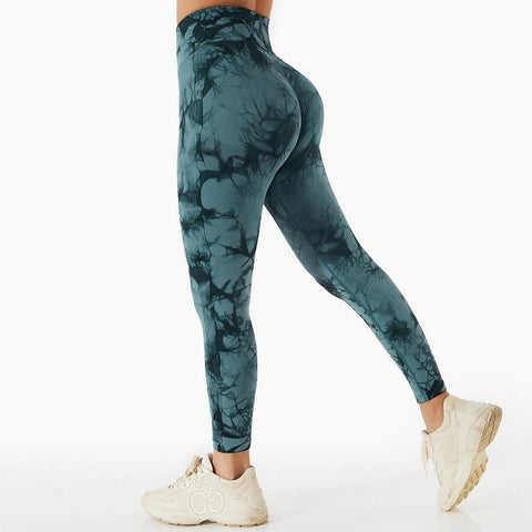 Leggings For Women Gym Tights Tie Dye Seamless Legging-OS01469-Veeddydropshipping