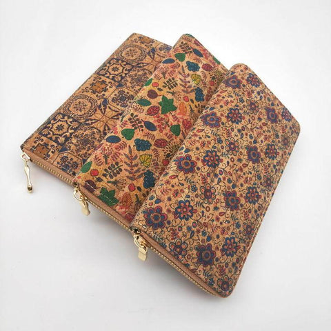 Ladies Cell Phone Pocket Flowers Printed Card Holder Zipper-BS00209-Veeddydropshipping