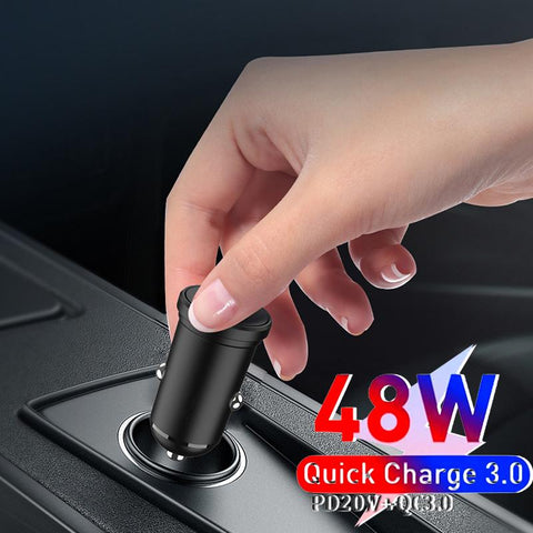 Type C USB 2 Port Car Charger Phone Charger Fast Charging-PA01158-Veeddydropshipping