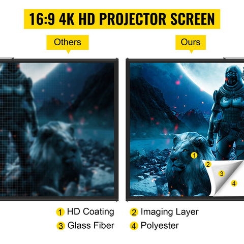 Tripod Projector Screen Portable Home Cinema-Veeddydropshipping