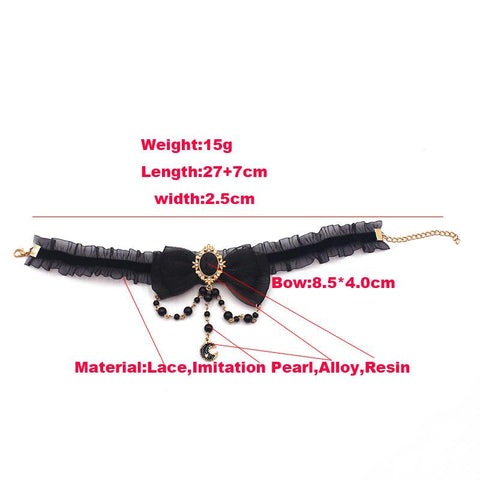 Women Bow Tie Necklace Korean-WF01210-Veeddydropshipping