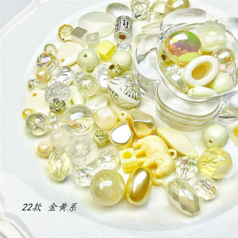 Pattern Round Glass Beads Crystal Beads Loose Spacer Beads-JW01466-Veeddydropshipping