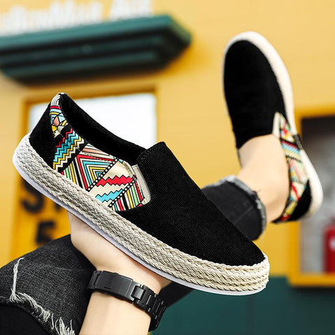 Slip On Loafers Trend Vulcanized Shoes Men-BS01426-Veeddydropshipping