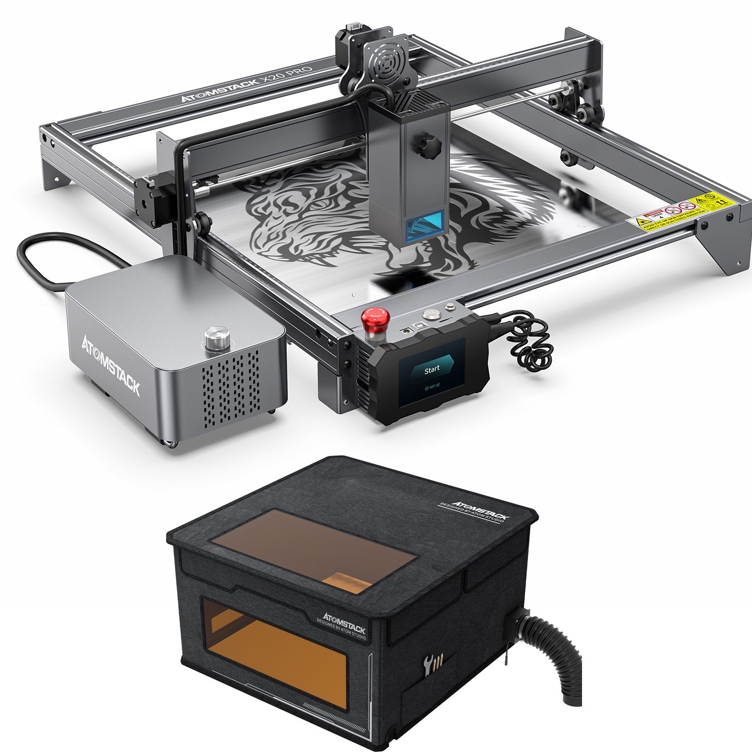 X20 S20 PRO 130W Four Laser CNC Engraving Machine M100 Module Supports Offline Engraving