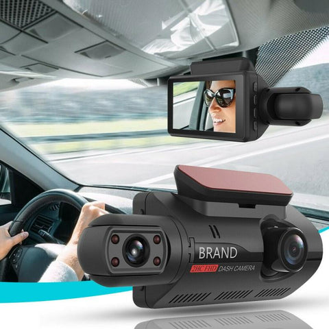 HD Car Video Recorder 2 Lens Hidden Car Driving Dash Cam 3.0inch IPS-AM00565-Veeddydropshipping