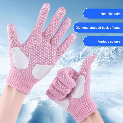 1 Pair Children Gloves Non-slip Rubber Winter Warm Stretch Gloves Boys Girls-OS00833-Veeddydropshipping