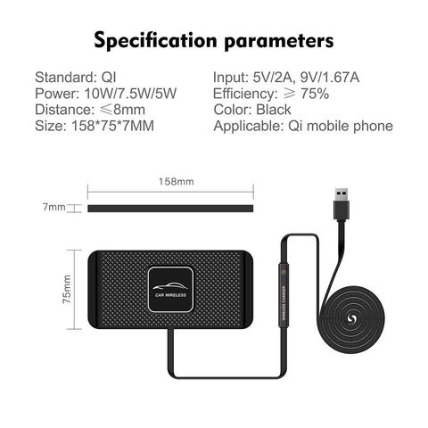 20W Car Wireless Chargers Mat Silicone Non-Slip Pad-PA01097-Veeddydropshipping