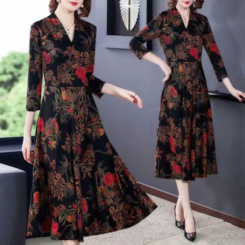 High-grade dress middle-aged and elderly mother-WF00048-Veeddydropshipping