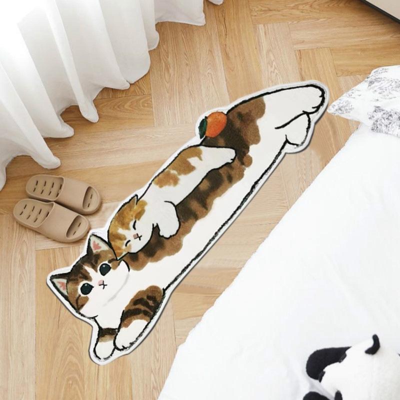 Long Carpet Kawaii Cat Pattern Rug Soft Floor Mat-HA00482-Veeddydropshipping