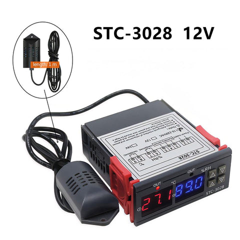 Dual Digital Thermostat Temperature Humidity Control STC-3028 Thermometer-TI01026-Veeddydropshipping
