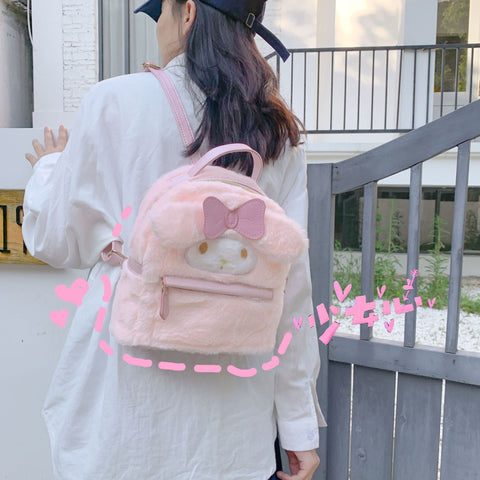 Kawaii Sanrioed My Melody Cinnamoroll Cartoon Plush Bag Anime-TB00071-Veeddydropshipping
