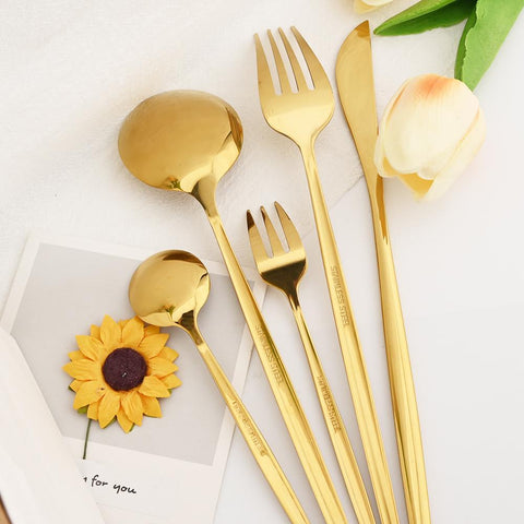 Dinnerware Set Fork Spoon Flatware Cutlery Set-HA01330-Veeddydropshipping