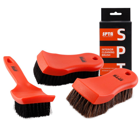 SPTA 3Pcs Car Detailing Brush Kit Car Interior Brush Auto Tire Rim-AM00497-Veeddydropshipping