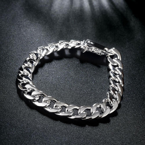 925 sterling Silver Bracelets necklace Jewelry set for men-JW00039-Veeddydropshipping