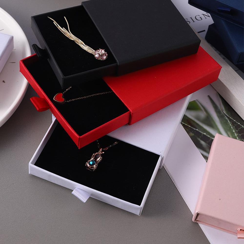 Thick Kraft Paper Drawer Jewelry Packaging Box  Display -JW01687-Veeddydropshipping