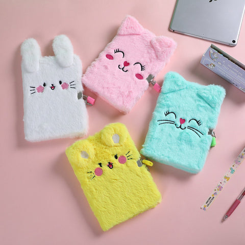 with Lock Girl Personal Diary Line Paper Organizer Kawaii-BS00624-Veeddydropshipping