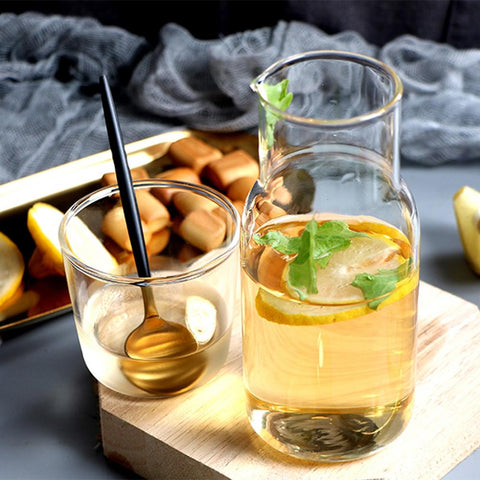 Water Carafe Tumbler Glass Cup Water Bottle-HA01287-Veeddydropshipping