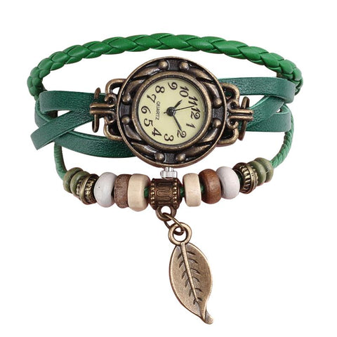 Leather Vintage Quartz Dress Watch Bracelet Wristwatches watch -JW00898-Veeddydropshipping