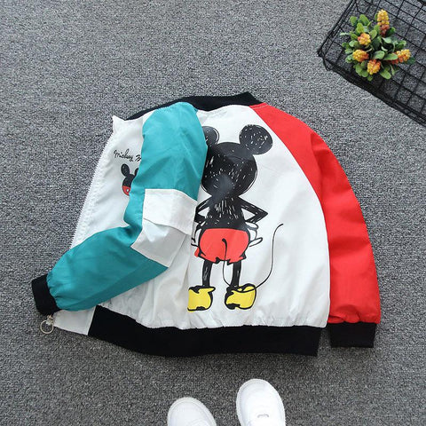 Disney Kids Mickey Mouse Jackets 2022 Spring Autumn Children Cartoon-TB01001-Veeddydropshipping