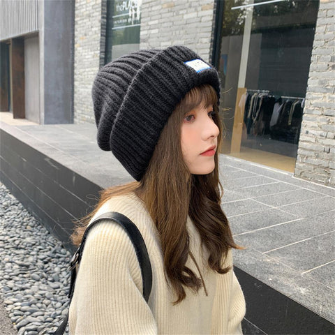 Beanies Hat Thick Soft Warm Coarse Large Knitted-MF978-Veeddydropshipping