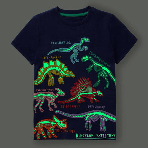 2023 Baby Boys Luminous New Fashion T-shirt Summer Cotton-TB01137-Veeddydropshipping